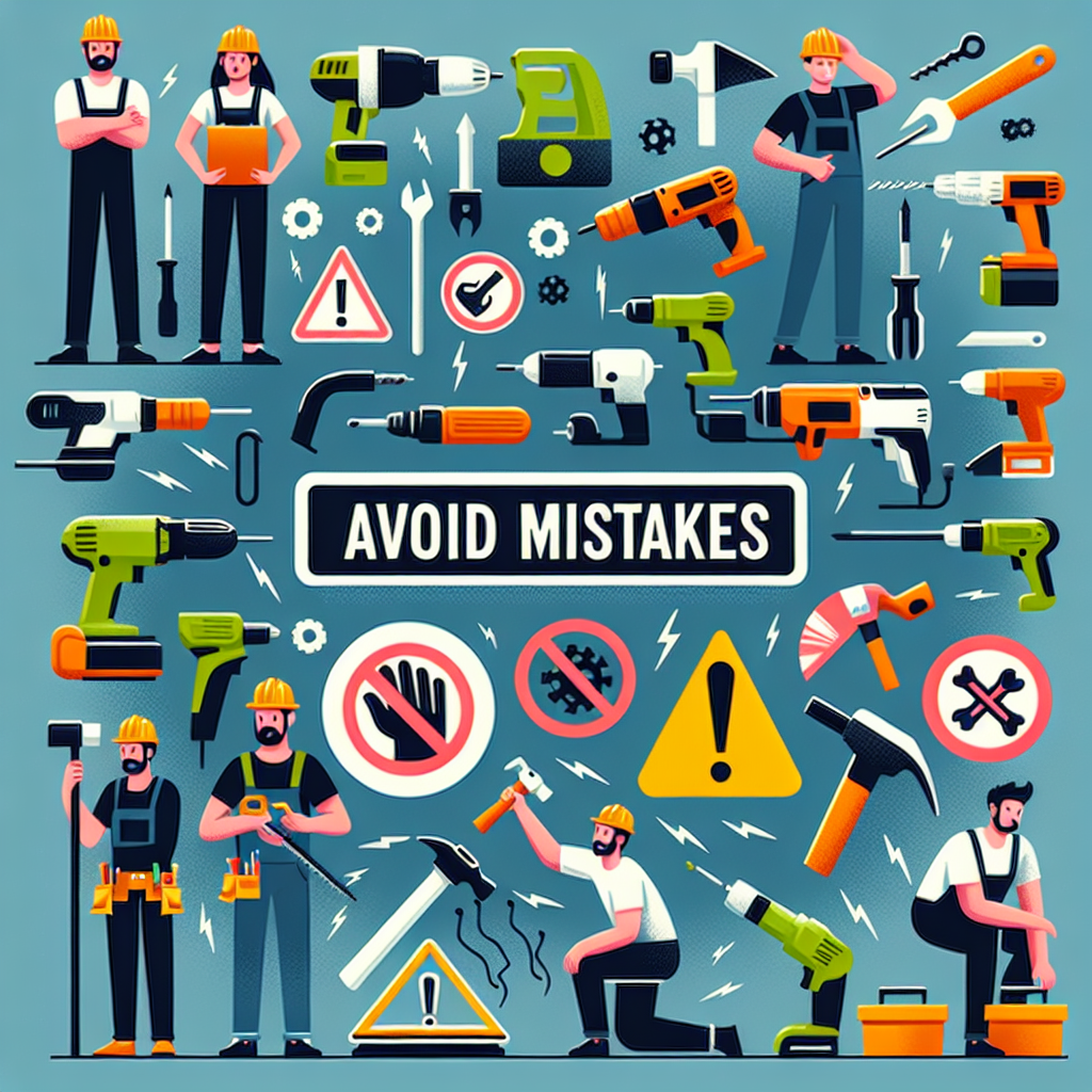 Unikaj błędów! Najczęstsze błędy popełniane podczas pracy z narzędziami ręcznymi i elektronarzędziami oraz jak ich unikać.